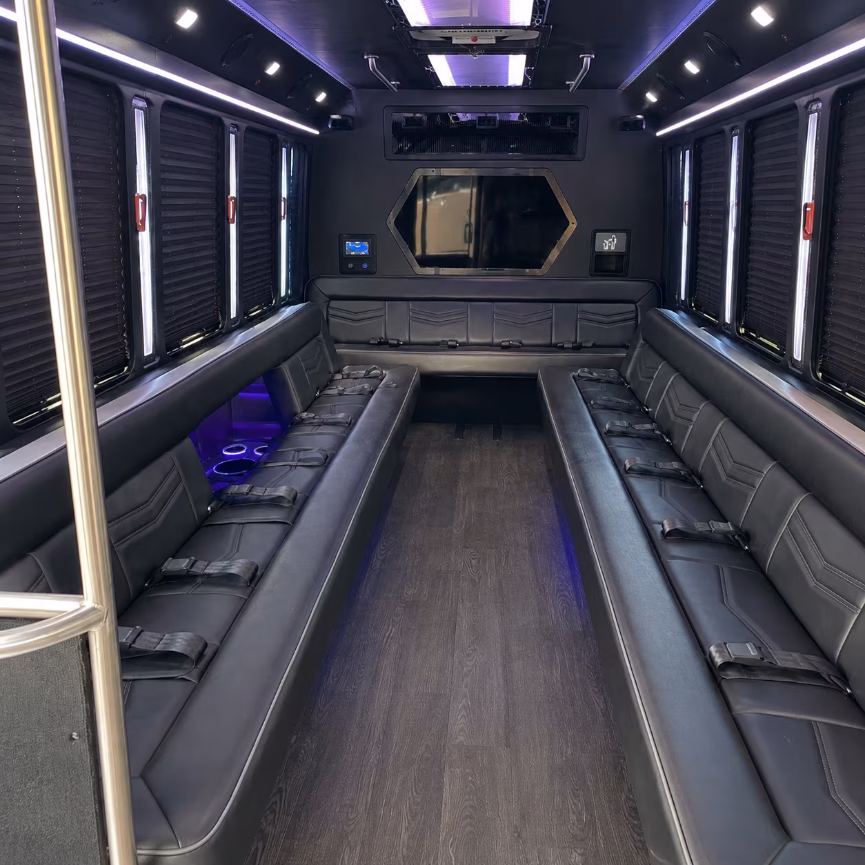 idaho falls 18 passenger party bus interior