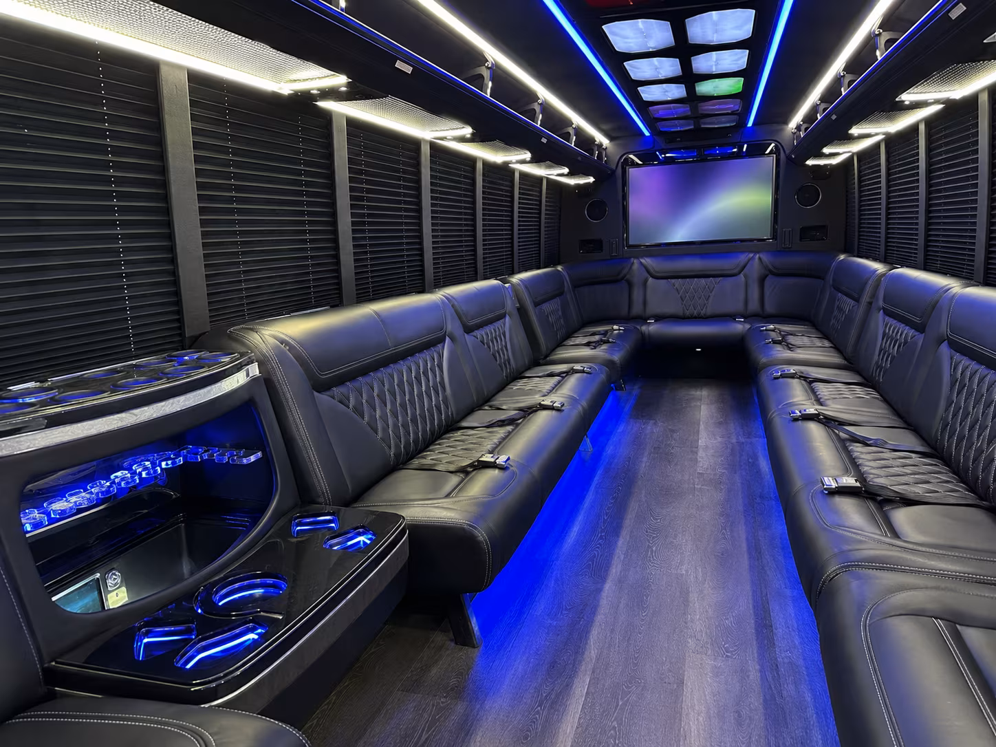 idaho falls 20 passenger party bus inside