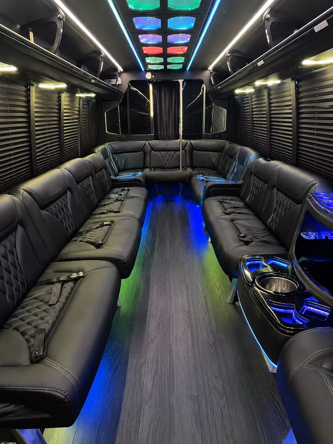 idaho falls 20 passenger party bus interior