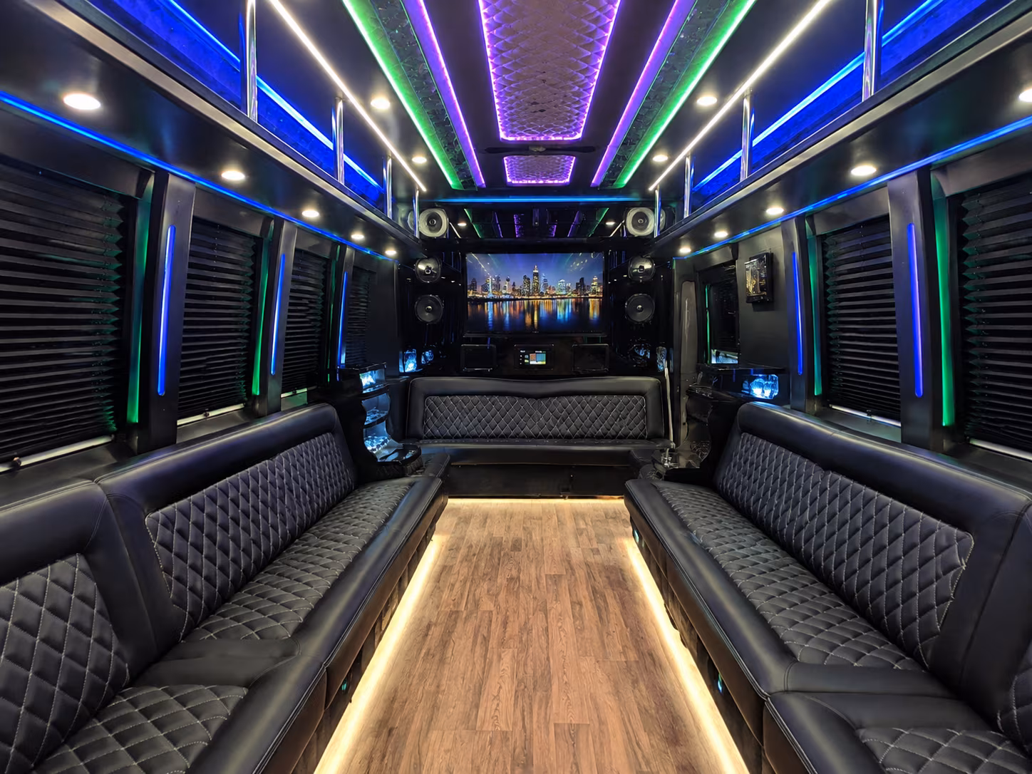 idaho falls 25 passenger party bus interior