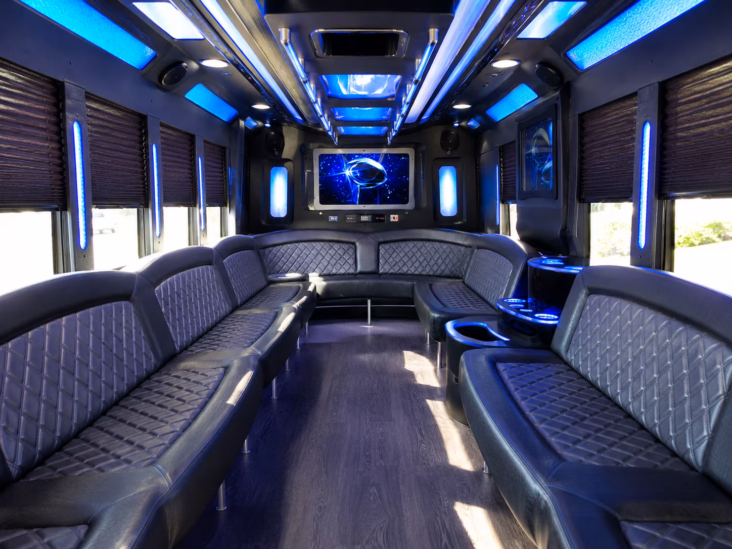 idaho falls 28 passenger party bus inside
