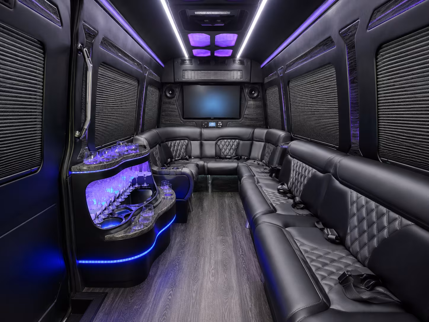 idaho falls 30 passenger party bus inside