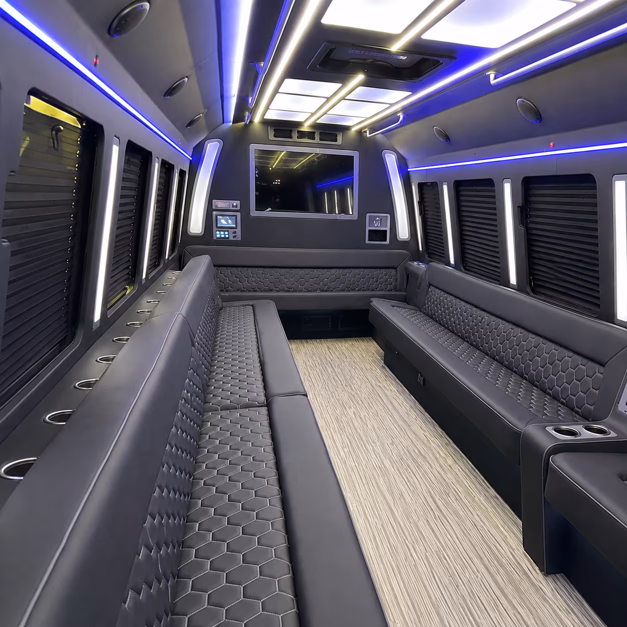 idaho falls 40 passenger party bus inside